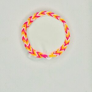 Rainbow loom Fishtail lesbian flag bracelet